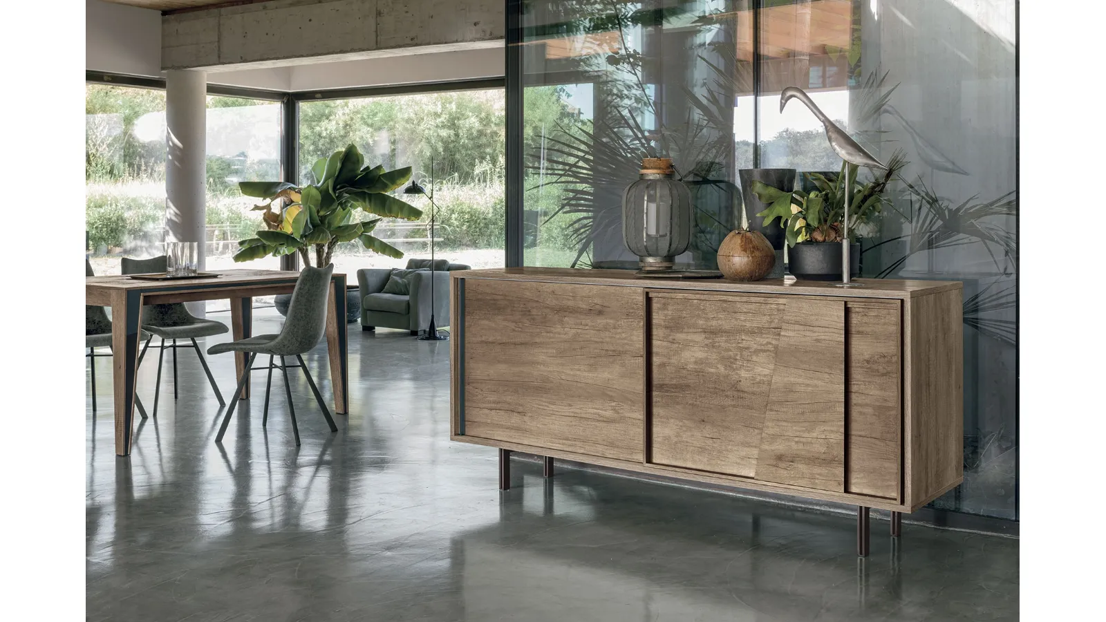 Madia Modus New in laminato con inserti a specchio di Target Point